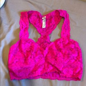 Free people lace racer back bralette